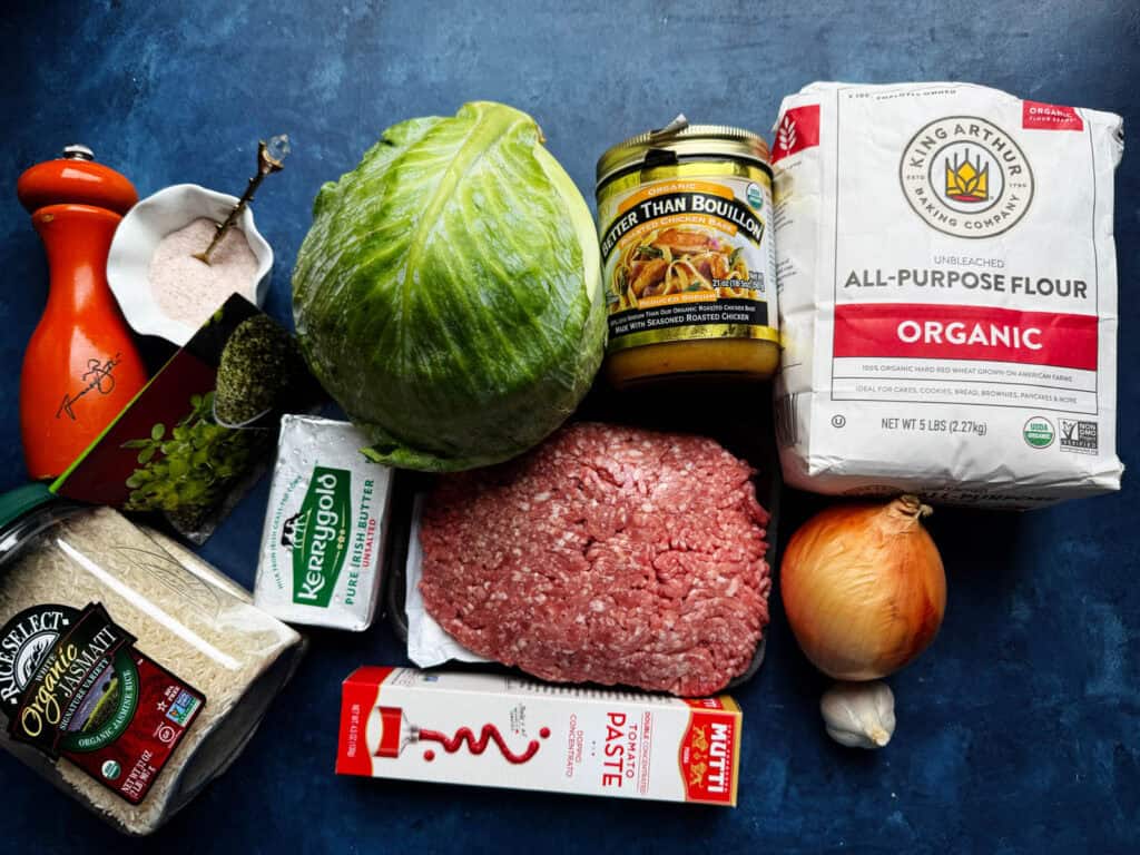 Ingredients for Polish cabbage rolls