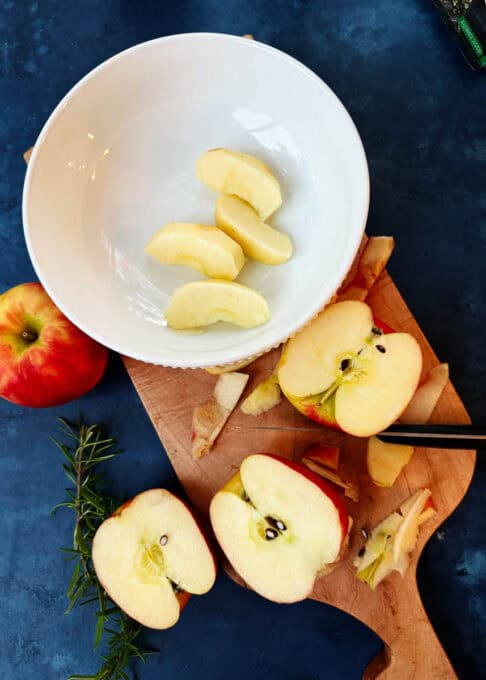 Peeling and coring apples